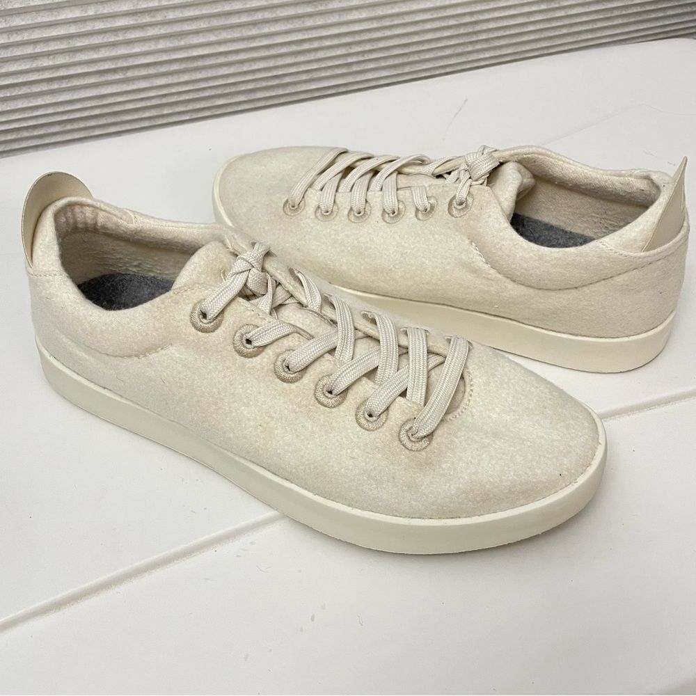 ALLBIRDS MEN’s WOOL PIPERS in Natural White, merino wool casual sneakers size 9‎